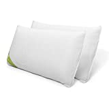DON DESCANSO Pack 2 Almohadas Viscoelásticas Aloe Vera con Copos 100% Viscoelásticos, 70cm, Firmeza Media, Ergonómicas, Adaptables a Cabeza y Cuello, Transpirables, Tejido Strech. Fabricadas en España