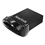 SanDisk Ultra Fit, Memoria flash USB 3.1 de 16 GB con hasta 130 MB/s de velocidad de lectura, Tradicional, Color Negro