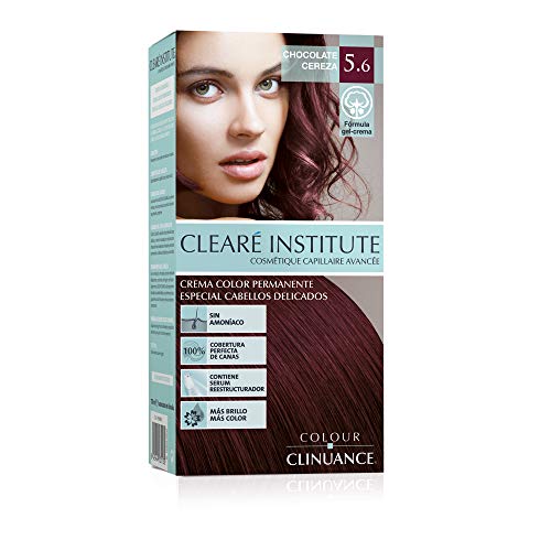 Colour Clinuance. Tinte Capilar Cabellos Delicados. 5.6 Chocolate Cereza, Coloración Permanente Sin Amoniaco, Más Brillo, Color Intenso, 100% Cobertura, Testado Dermatologicamente