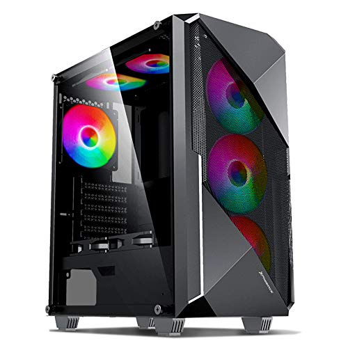 Phoenix - Caja Ordenador, Gaming, Semitorre ATX, Cristal Templado, con 1 Ventilador Trasero RGB y Controlador ARGB Preinstalada, Filtro Anti-polvo, Compatible con Placas ARGB 3 Pines