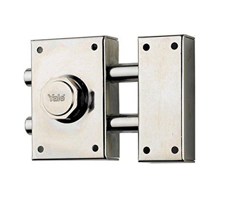 Yale 16RHN Cerrojo de sobreponer 16 con pomo interior y cilindro redondo exterior, Niquelado