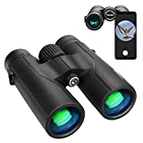 Prismáticos 12x50 para Adultos, Alta Potencia Resistente al Agua con Binoculares Telescópicos de Onda Completa para observación de pájaros, conciertos, Estrellas, Juegos de fútbol al Aire