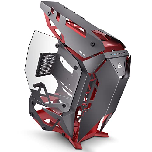 Antec Torque Computer Case Midi-Tower Negro, Rojo - Caja de Ordenador (Midi-Tower, PC, Aluminio, Negro, Rojo, ATX,EATX,ITX,Micro ATX, Juego)