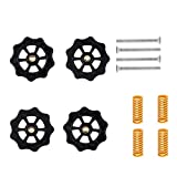 KBNIAN Tuercas de Nivelación para Impresoras 3D, 4pcs Tuercas Niveladoras Ender de Torsión Manual Mejorado+4pcs Resortes de Cama Caliente+4 Tornillos M4 Accesorios para Impresoras 3D Ender3 CR-10