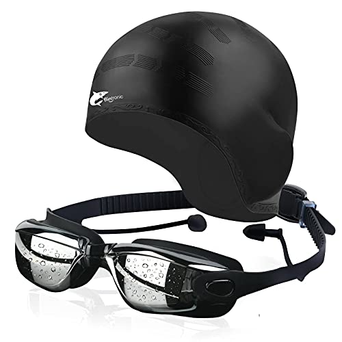 flintronic Gafas de natación, gafas de natación antivaho sin fugas, gafas de natación para adultos con protección UV de visión clara para hombres y mujeres…