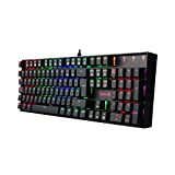 Redragon K551RGB MITRA Teclado Mecánico Gaming, RGB, Reforzado, interruptores azules, Distribución Española - Color Negro - PC Windows compatible