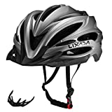 Lixada Casco de Ciclismo Ligero Respirable con Luz Trasera Parasol Casco de Seguridad para MTB Bicicleta de Carretera