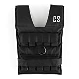 CAPITAL SPORTS Monstervest - Chaleco lastrado, Chaleco Peso Entrenamiento Relleno de Metal, Chaleco de Peso con Correa Ajuste Nylon, Exterior Reforzado, Acolchado Suave, 20 kg Peso, Negro