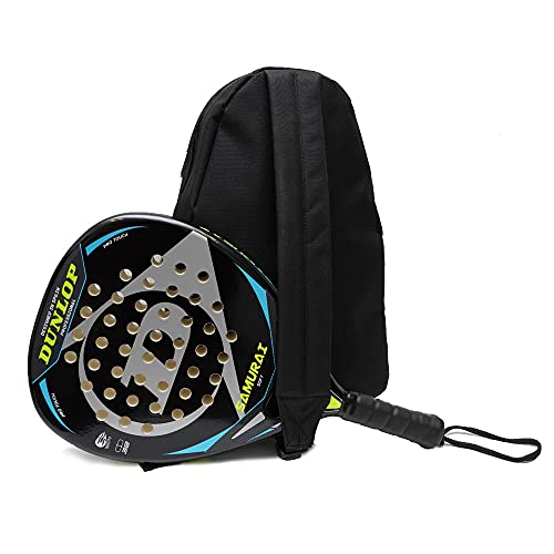 Pala de Padel Dunlop Samurai + Bandolera Siux / Mejores Palas de Padel para Hombre y Mujer / Raqueta de pádel polivalente para Jugadores de Padel de Todos los Niveles