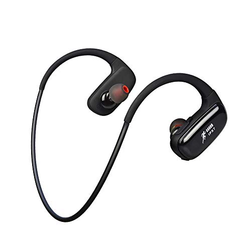 CYBORIS 16GB Memoria Incorporada Reproductor de MP3 Auricular Bluetooth Running IPX7 Auriculares estéreo Inalámbricos Deportivos Impermeables (Negro)