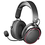 MARSGAMING MHW, Auriculares Inalámbricos + Micrófono Extraíble, Sonido Espacial 7.1, Negro