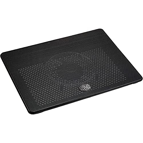 Cooler Master NotePal L2 Base de Refrigeración para Portátiles - Diseño Liviano & Ergonómico, Ventilador Silencioso LED Azul 160 mm, Placa de Metal Perforada, Compatible con Portátiles hasta 17”