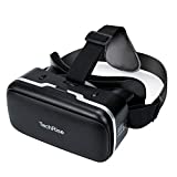 TechRise 3D VR auriculares, 3D VR anteojos Caja de realidad virtual con lente ajustable para películas y juegos 3D, compatible con iPhone Samsung y otros smartphones de 3,5 pulgadas a 6 pulgadas