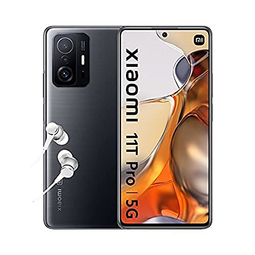 Xiaomi 11T Pro 5G - Smartphone 8+128 GB, 6,67" AMOLED flat DotDisplay de 120 Hz, Snapdragon 888, cámara PRO de 108 MP, 5000 mAh, Gris Meteorito (Versión ES + 2 años de garantía)