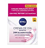 NIVEA Crema de Día Nutritiva FP30 (1 x 50 ml), crema facial con protector solar 30, crema hidratante facial para piel seca y sensible con manteca de karité