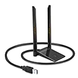 Rpanle Adaptador WiFi USB, 1200Mbps USB 3.0 Dongle WiFi Adaptador Doble Banda con 6dBi Antenas de alta Ganancia 5.8G/2.4G, para Desktop/Laptop/Tablet Compatible con Win XP/Vista/7/8/10 Mac OSX/Linux
