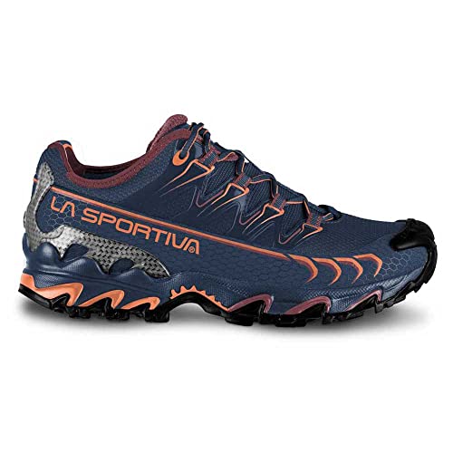LA SPORTIVA Ultra Raptor Woman, Zapatillas de Trail Running Mujer, Denim/Rouge, 38.5 EU
