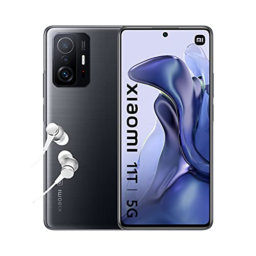 Xiaomi 11T 5G - Smartphone 8+128 GB, 6,67" AMOLED flat DotDisplay de 120 Hz, MediaTek Dimensity 1200-Ultra, cámara PRO de 108 MP, 5000 mAh, Gris Meteorito (Versión ES)