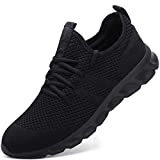 Zapatillas de Running para Hombre Casual Tenis Asfalto Zapatos Deporte Fitness Gym Correr Gimnasio Deportives Transpirables Seguridad Atlético Trekking Bambas Plataform Sneakers Negro 40 EU