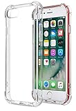 HUSHCO Funda iPhone 7 iPhone 8 iPhone SE 2020 Carcasa Silicona Suave TPU Gel Bumper Case Cover de Protección Antideslizante [Anti-Rasguño] [Anti-Golpes] Caso Transparente