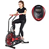 CARE FITNESS - Bicicleta de Aire CA-700 - Bicicleta de Aire - Bicicleta estática con Resistencia al Aire - 6 programas de Entrenamiento - Bicicleta elíptica 2 en 1 - Pantalla LCD Negra