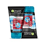 Garnier Skin Active - Pure Active, Gel Limpiador de Poros y Exfoliante Facial con Carbón 3 en 1 - Pack 2 unidades x 150 ml - Total: 300 ml
