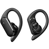 Auriculares Inalámbricos Bluetooth 5.0 In-Ear Cascos Deportivos Intrauditivos Impermeables Autonomía de 25H Control Táctil Bajos Profundos con Ganchos para Entrenamiento