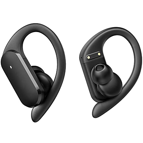 Auriculares Inalámbricos Bluetooth 5.0 In-Ear Cascos Deportivos Intrauditivos Impermeables Autonomía de 25H Control Táctil Bajos Profundos con Ganchos para Entrenamiento