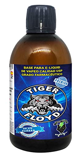 Base Vapeo -50VG/50PG - 1 litro sin nicotina 0mg nicotina | Marca: Tiger Floyd | Calidad USP - Grado Farmacéutico - Pureza Certificada | Puzera 99,5%