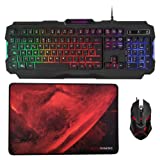 Mars Gaming MCP118, Pack Gaming RGB de Teclado, Ratón y Alfombrilla, Idioma Español