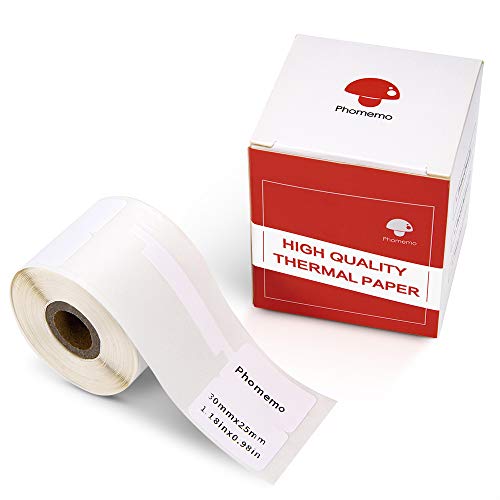 Phomemo Etiqueta de Precio Autoadhesiva para Joyería para Impresora de Etiquetas Phomemo M110, 1.18"x0.98" -1.77"(30x25-45mm） 100 Etiquetas/Rollo