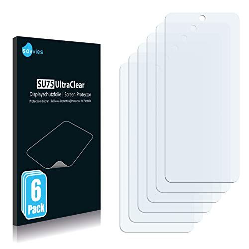 savvies Protector Pantalla Compatible con Xiaomi Redmi Note 10 5G (6 Unidades) Película Ultra Transparente
