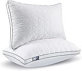 BedStory Almohada 42 x 70 cm Pack de 2 para Dormir, Almohadas de Hotel de Lujo Almohada Antiacaros Firmeza Media, Almohada con Relleno de Microfibra Lavable a máquina