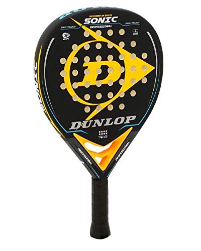 Pala de Padel Dunlop Sonic + Overgrip Incluido / Palas de Padel para Hombre Mujer y niño / para Nivel intermedio y avanzado excelente Control y golpeo de Pelotas