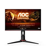AOC Monitor Gaming 24G2U/BK- 24" Full HD, 144Hz, 1ms, IPS, FreesSync Premium, 1920x1080, 250 cd/m, D-SUB, HDMIx2, Displayport 1x1.2