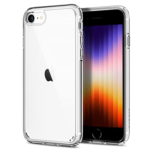 Spigen Funda Ultra Hybrid Compatible con iPhone SE 2022 5G, iPhone SE 2020, iPhone 8 y iPhone 7 - Transparente