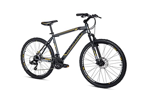 Moma bikes MTB 26" GTT 5.0 L-XL, BIGTT5_26G20 Unisex-Adult, Grigio/Giallo, Standard