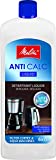 Melitta 192618 Descalcificador Liquido Anti Calc para Cafeteras de Goteo y Hervidores Eléctricos, 2 usos, 250 ml, Plástico, Blanco