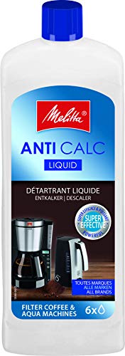 Melitta 192618 Descalcificador Liquido Anti Calc para Cafeteras de Goteo y Hervidores Eléctricos, 2 usos, 250 ml, Plástico, Blanco
