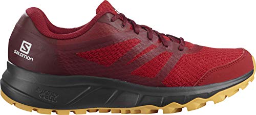 Salomon Trailster 2 Hombre Zapatos de trail running, Rojo (Goji Berry/Ebony/Warm Apricot), 40 EU