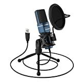 TONOR PC Micrófono de Cardioide Condensador Computadora USB Plug & Play con Soporte Trípode & Filtro Pop para Grabación Vocal, Podcasting, Transmisión, Video de Youtube para Laptop Desktop PC