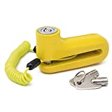 KRASER KR710Y Candado Antirrobo Bloqueo Disco ø10 Universal Moto Scooter Bici Patinete + Cable Recordatorio