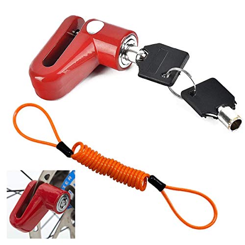 Candado Moto - Candado Bicicleta, Candado Patinete Electrico Antirrobo con Cerradura Seguridad para Disco de Freno en Moto, Bicicleta, Scooter,Bici