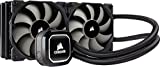 Corsair H100x Hydro Series Refrigerador Líquido para CPU, Radiador de 240 mm, Dos Ventiladores PWM de 120 mm, LED Blanco