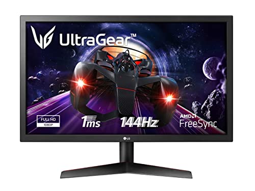 LG UltraGear 24GN53A-B - Monitor Gaming de 24" FullHD (1920×1080, 144Hz, 1ms, 1000:1, 300nit, NTSC 72%, 16:9, HDMI, DisplayPort) Negro