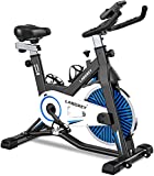 LABGREY Bicicleta Estatica de Spinning Bici Ejercicio Gym Casa Indoor Fitness Bikes Volante 15 KG, Resistencia Ajustable con Pantalla LCD y Monitor de Frecuencia Cardíaca