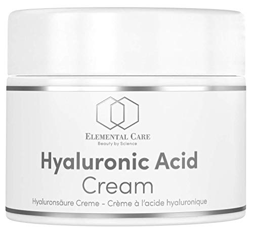 Crema Facial de Acido Hialuronico Vegano 50ml - Crema Antiarrugas para Mujer y el Contorno de Ojos con Vitamina E - Cosmetica Natural