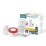 Garza Smart - Kit Sistema de Alarma Inteligente Wifi para el hogar, Sirena 120 dB, Sensor Movimiento y Apertura de Puertas/Ventanas, Alarma sin cuotas, Wifi 2,4 GHz, Control remoto a través de app