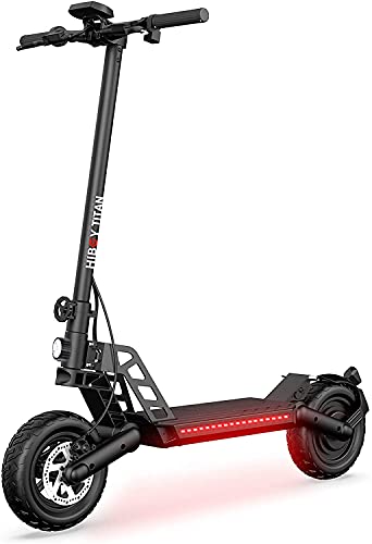Hiboy Titan Patinete Eléctrico para Adultos 25 Km/h- 48V 12,5 Ah, Alcance 45 Km, neumáticos de Aire de 25.4cm, Scooter eléctrico Plegable con Sistema de frenado Doble (Rojo y Negro)