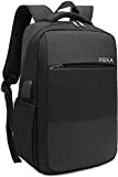 XQXA Mochila para Ordenador portátil con Puerto de Carga USB y Puerto para Auriculares,Mochila Hombre para Estudiantes de Colegio y Universidad, Compatible con portátil de 15,6 Pulgadas